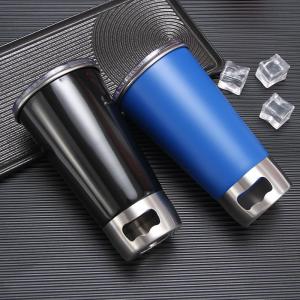 China 16oz 304 Stainless Steel Beer Mug Tumbler With Beer Opener Base wholesale