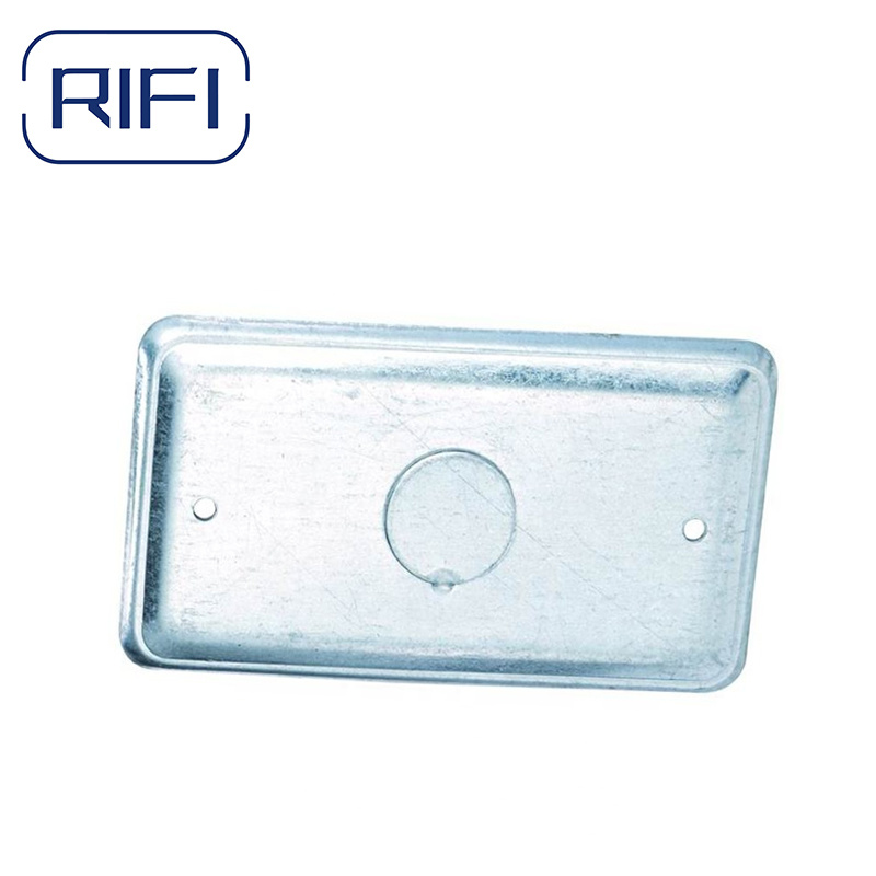 UL Standardgalvanized Steel 2X4 Rectangular Box Cover Handy Box Cover with 1/2&quot; Knockouts