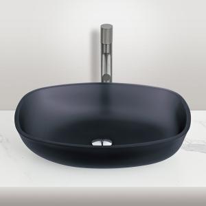 China Winter Melon Tempered Glass Countertop Wash Basins wholesale