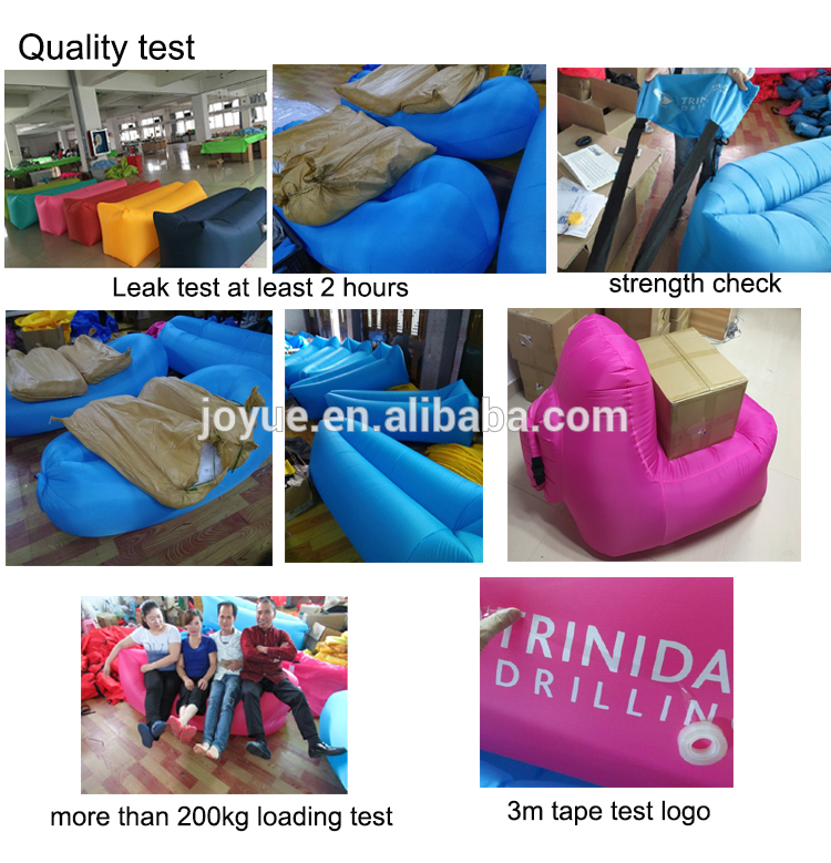 Outdoor fast inflatable air bed camping waterpoof air sleeping bag for beach hangout lazy laybag inflatable lounger