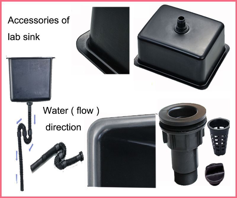 Commercial Furniture Lab PP Sink 440 X 340 X 346 Mm Size Long Life Span