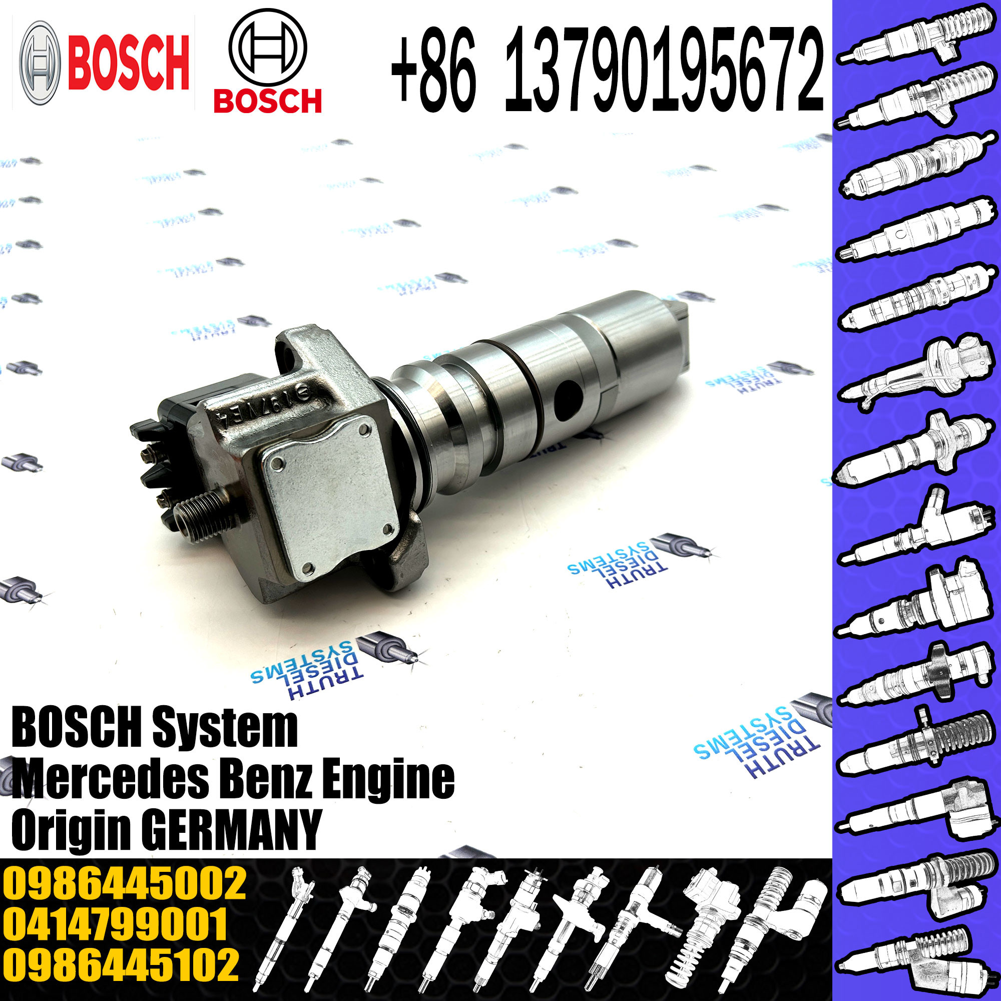 Common Rail Diesel engine parts Fuel Injection Unit Pump 0986445002