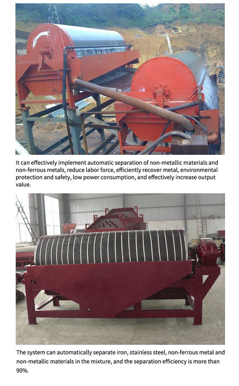 Ore Wet Magnetic Separator Drum Magnetic Powder Iron Separation Machine