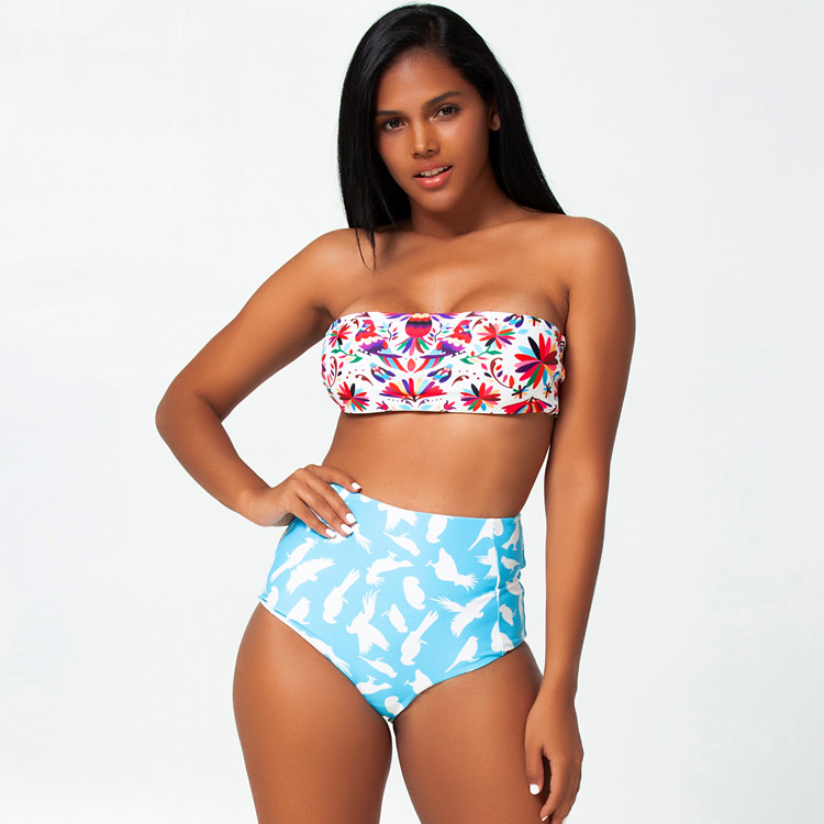 Tiered Layer Tie a Knot Front Top With Low waist Bikini swimsuit high cut