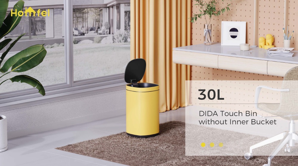 30L 40L 50L Household Office Touch Garbage Can Big Capacity Standing Press Design