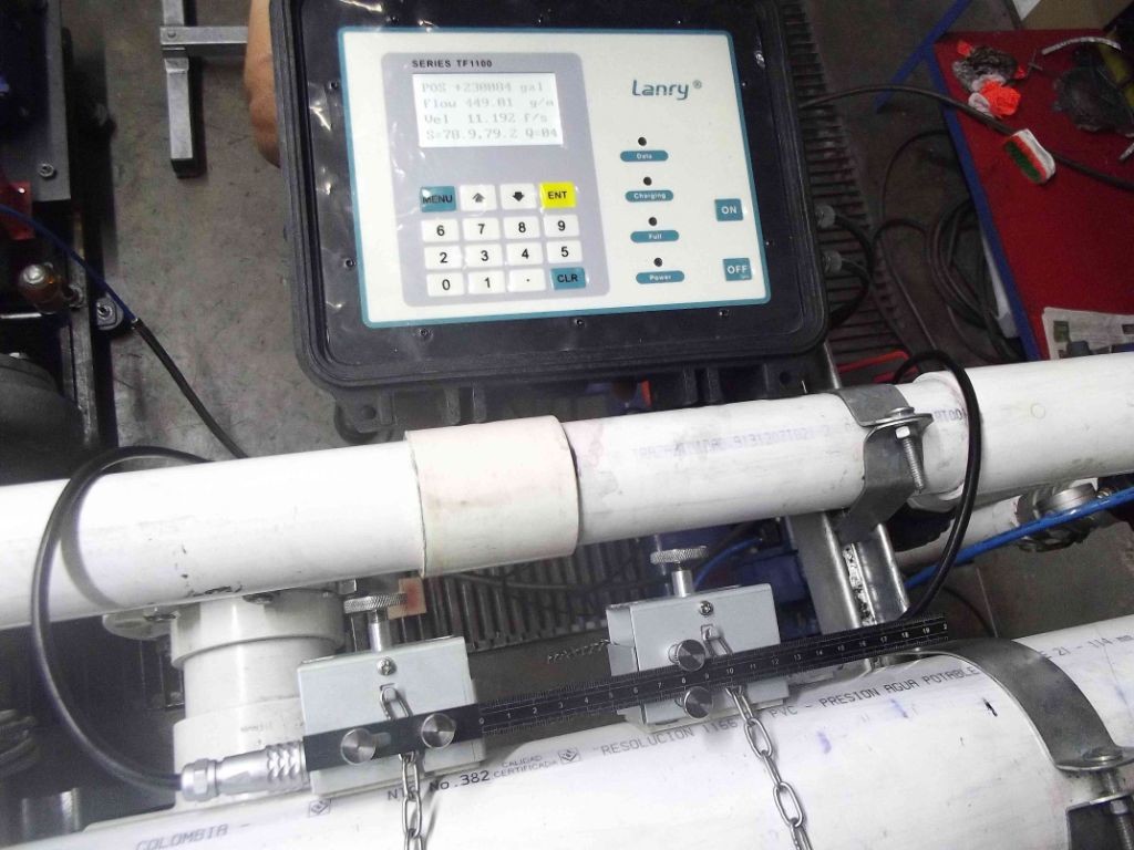 Battery Power Portable Ultrasonic Flow Meter with Data Logger
