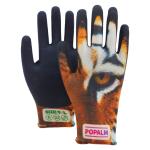 Popalm Unisex Animal Print Garden Gloves 15gauge Latex Palm Coated Work Gloves