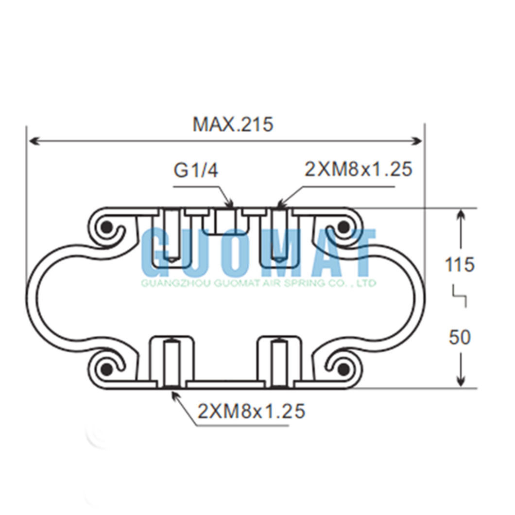 Sp1b07 Phoenix Single Convoluted Air Rubber G1/4 Industrial Air Spring