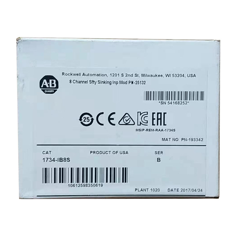 Allen Bradley 1734-IB8S Best Selling 8 Channel Sfty Sinking Inp Mod PN-25132