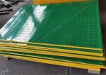 Green Mesh Yellow Frame Construction Safety Screens Movable Perforated