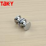 Customized Door Glass Shower Flush Round Door Knob Double Sided Bathroom Shower