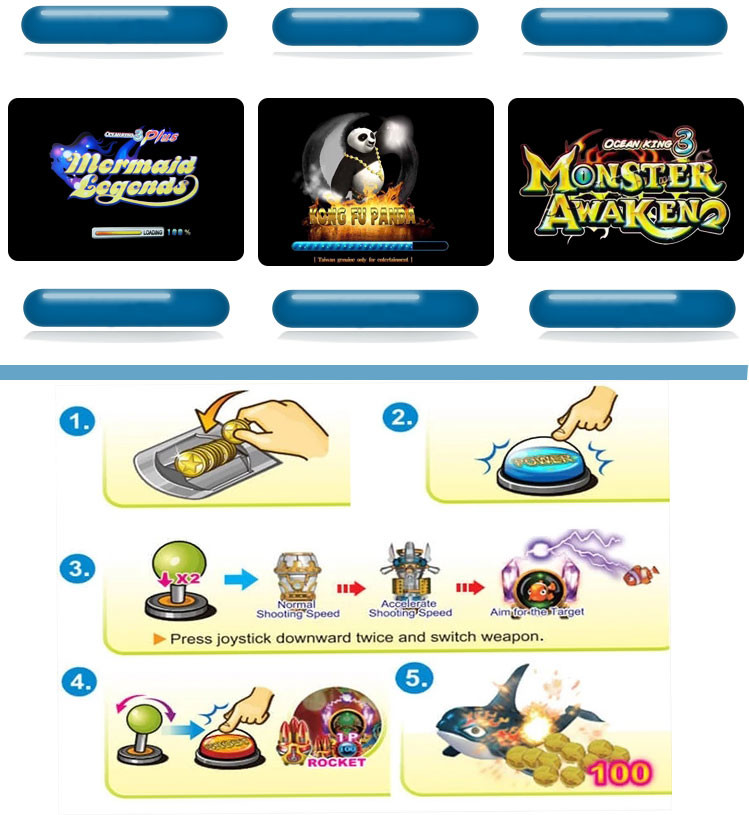 Kungfu Panda Fish Hunter Arcade Casino Game Machine