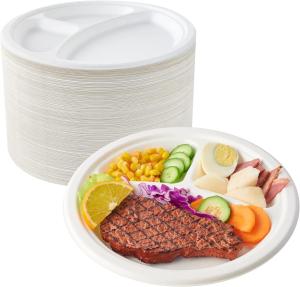 China 9 Inch Compostable Party Plates Sugarcane Bagasse Material Waterproof wholesale