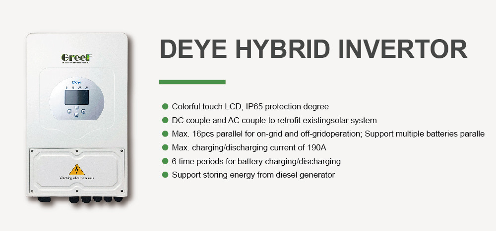 Hybrid Solar Power Generator System High Output Mppt Inverter 5kw 10kw