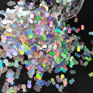 China Ready for Shipping Colorful Holographic Silver Pineapple Glitter Shape and Eco-friendly Material wholesale