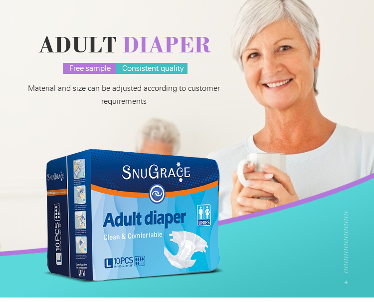 Soft Nonwoven Fabric Open Tape Style Japan SAP Adult Disposable Incontinence Diapers