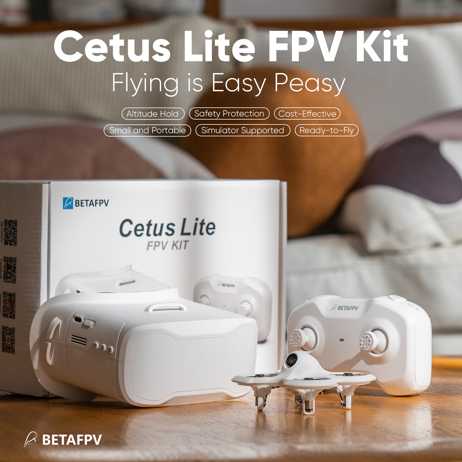 LiteRadio 3 ELRS Transmitter and VR03 Goggles for Exciting FPV Racing Experience in Betafpv Cetus X RTF FPV Kit