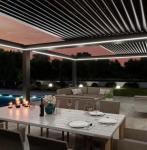 Outdoor patio intelligent retractalbe aluminum blade pergola