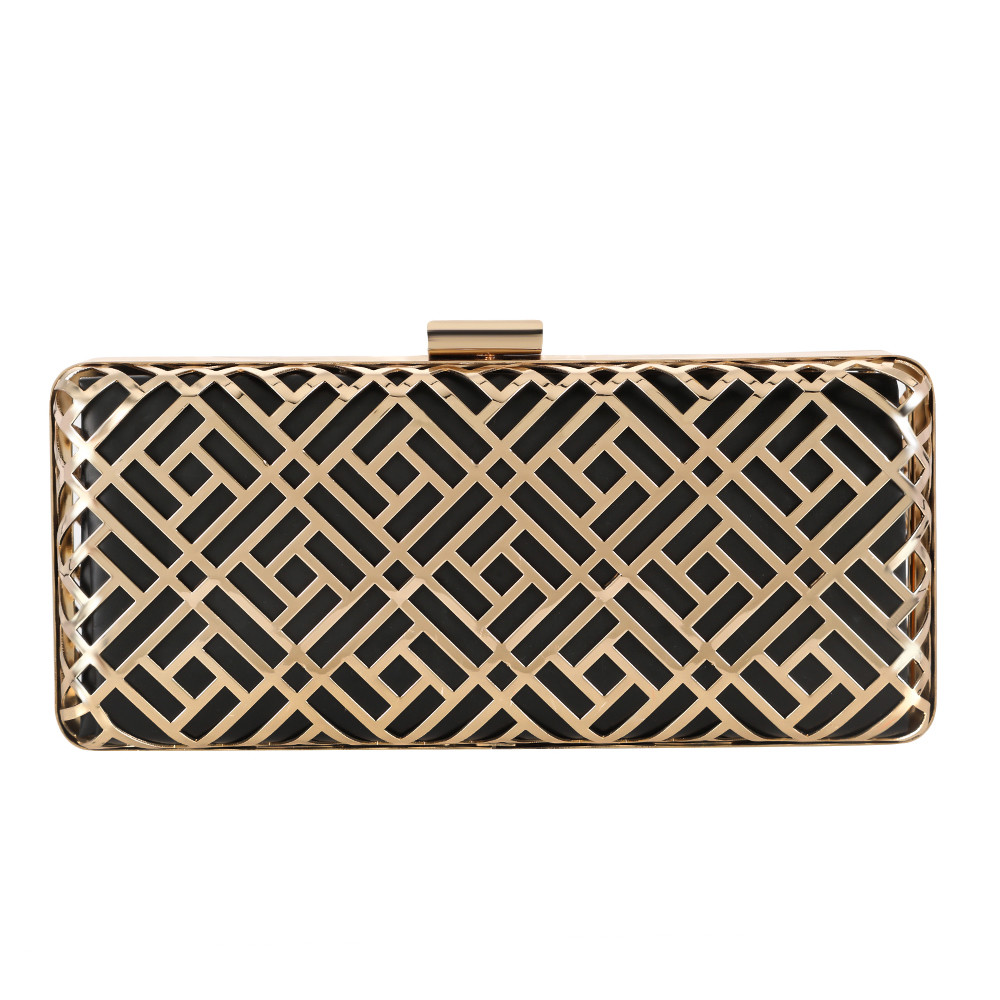 Geometric Patterns Long Minaudiere Clutch Frame 200g