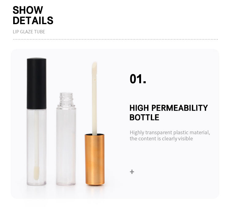 Eco Friendly 3ml 20ml Square Lip Gloss Tubes Plastic Custom Color