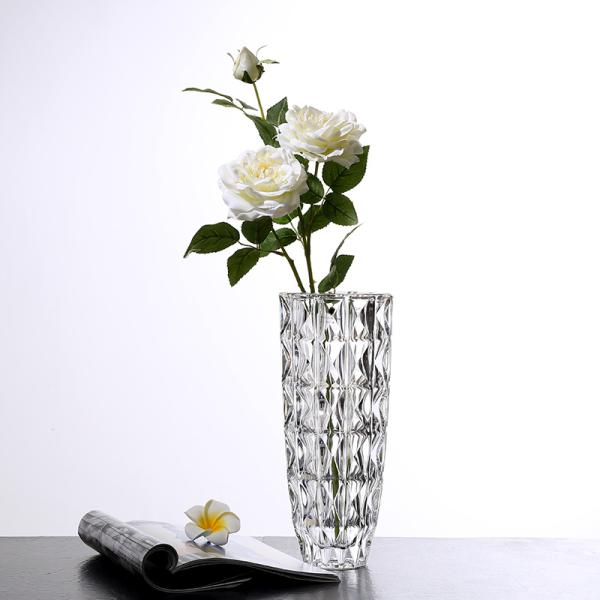 cylinder new trend Luxury Clear Decorations Home Decor Hot Selling Tabletop Glass flower Vases