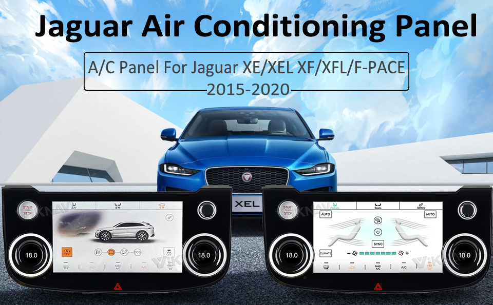 10 Inch Car AC HVAC Control Panel For Jaguar XE XF XEL F-Pace 2015-2020 LCD Touch Screen
