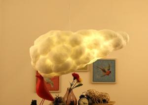 China 2 Heads E27 Screw White Cloud Silk Material 100cm Modern Pendant Light wholesale