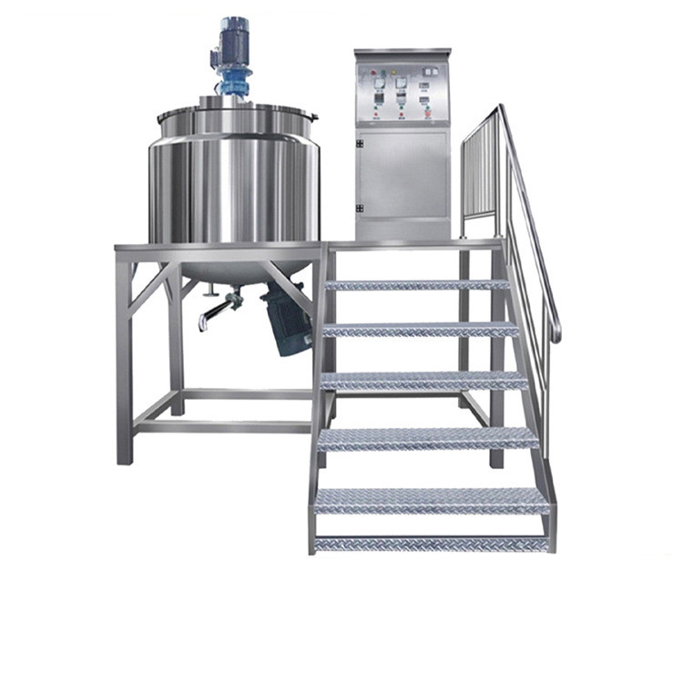 Digital Weighing System Vacuum Emulsifier PLC Controlled Mixing Emulsifier