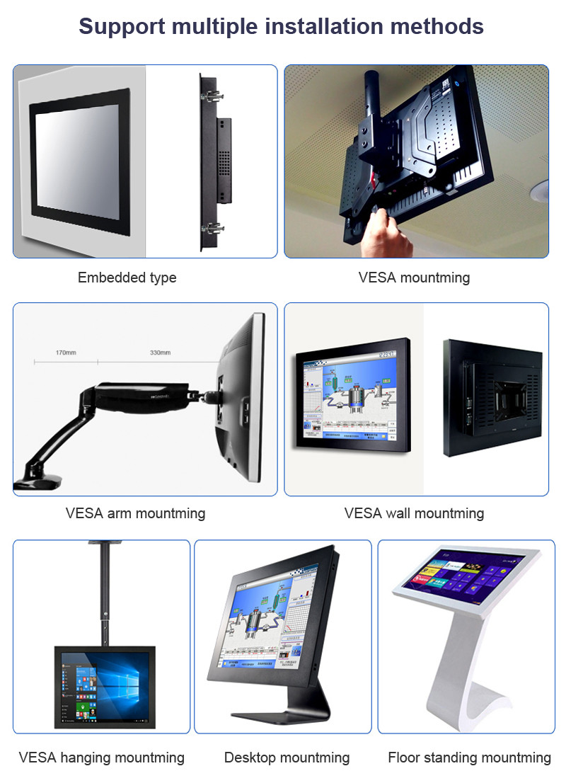 17 Inch High Brightness Sunlight Readable IP65 Waterproof Industrial PC Touch Screen