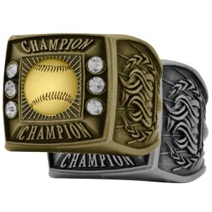 China Custom Youth Baseball Tournament Rings for Elegant Kids as Awards wholesale