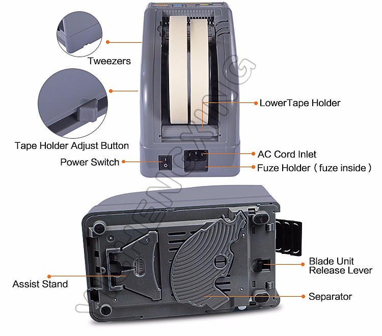 Memory function zcut-9 automatic tape dispenser cutting tape width 6-60mm length 5-999 mm
