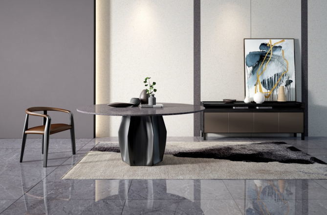 Obsidian Black Indoor 3200*1600mm Ceramic Kitchen Floor Tile