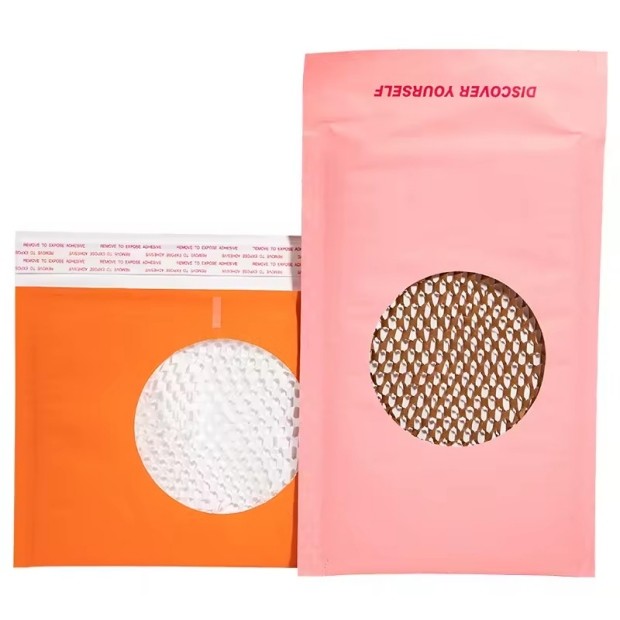 Compostable Honeycomb Padded Kraft Paper Express Envelope Biodegradable Shockproof Mailers Shipping Mailing Bags