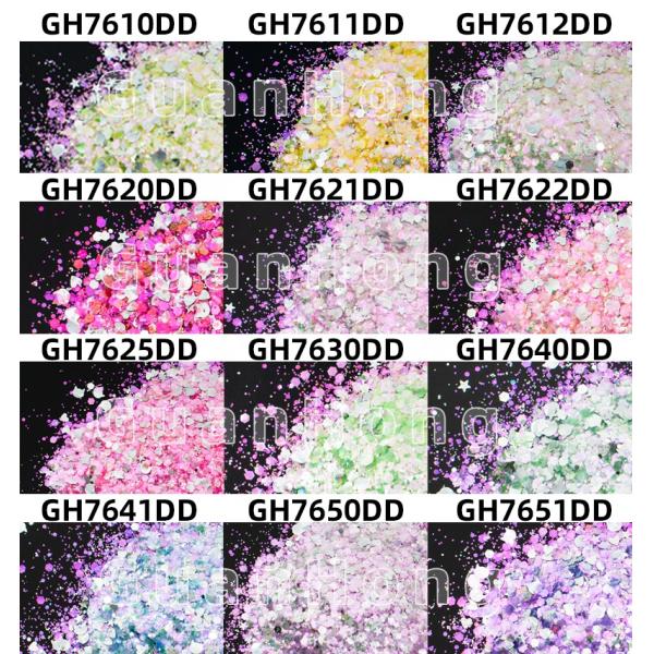 Bulk Chunky Loose Rainbow Holographic Glitter Sequin Polyester 3D Cats