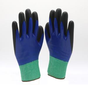 China ZM 18 Gauge Cut Resistant Oil Resistant Working Gloves Smooth And Sandy Nitrile Coating Fishing Gloves wholesale