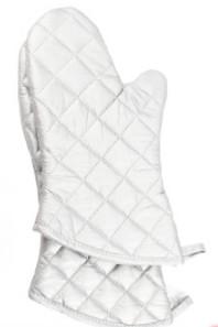 China Household Cotton Kitchen Oven Gloves Silver Plated Thickened Plain Design wholesale