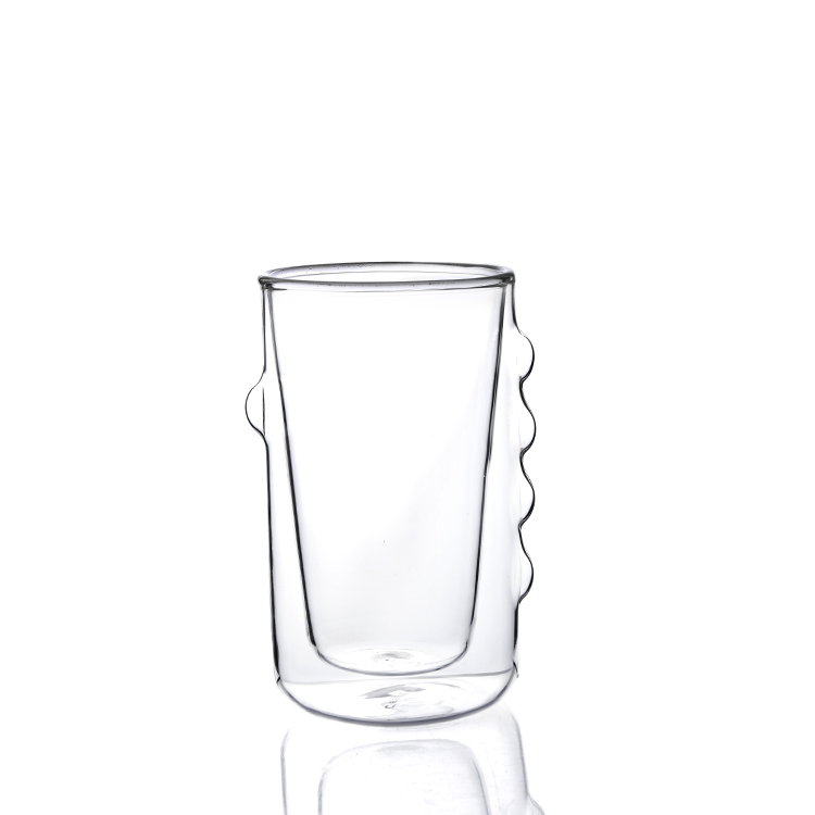 6oz Hot Selling High Borosilicate Handle Heat Resistant Double Wall Clear Coffee Glass