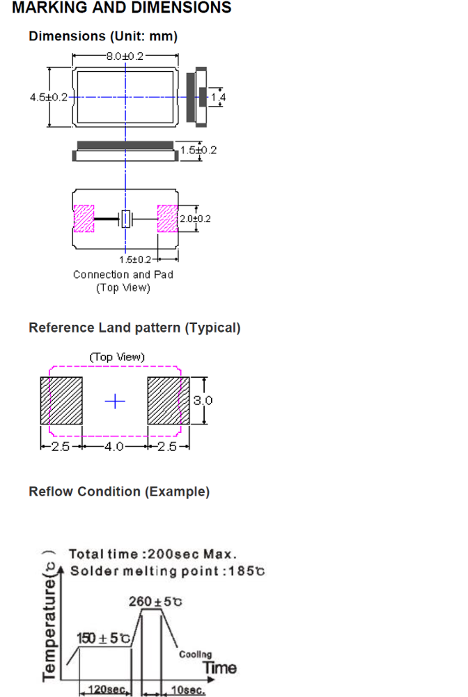 16mhz Ceramic Resonator SMD 8.0 X 4.5mm Ceramic Resonator Oscillator