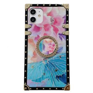 China IPhone 12 TPU Anti Fall Phone Case Protective Laser Butterfly Wildflower Case wholesale
