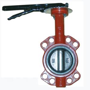 China Cast Iron Center Line Wafer Type Butterfly Valve Low Pressure Manual Power wholesale