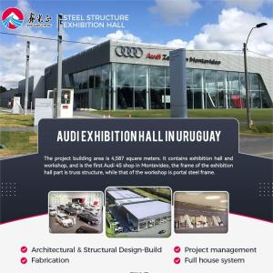 China Galvanized Steel Exhibition Hall Fire Proof Industrial Prefab Buildings wholesale