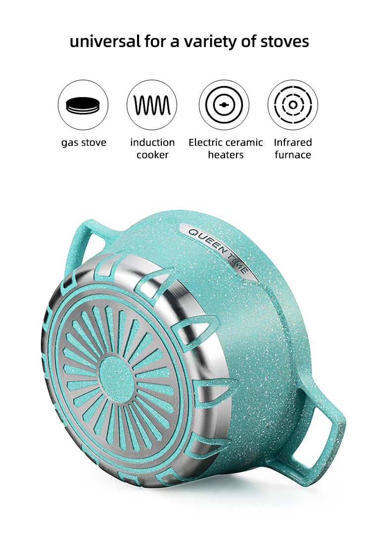 Wholesale 10 Pieces Cooking Pot Set Induction Non Stick Cookware Set Aluminium Kitchen Pot Set