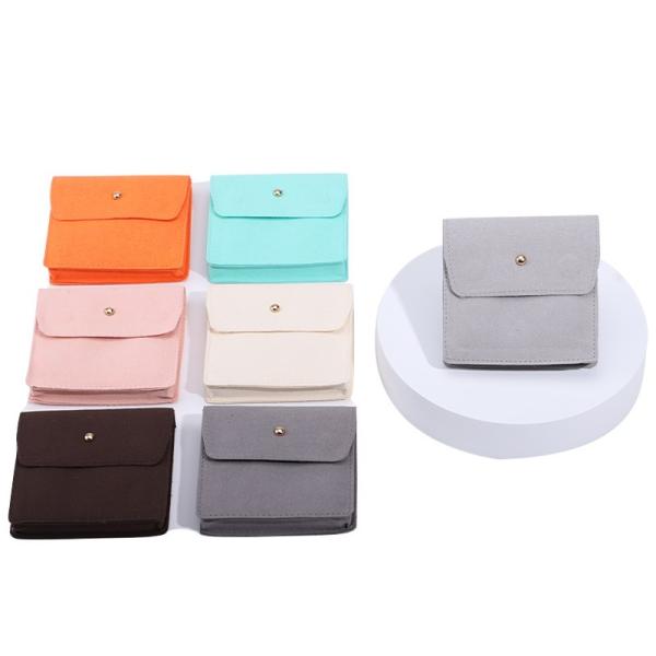 Magnetic Buckle Microfiber Jewelry Bag Velvet Bag Jewelry Accessories Velvet Bag Double-Sided Microfiber Ring Bracelet Jewelry Storage Bag