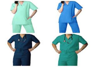 China Non - Irritating Waterproof Medical Scrub Suits For Cleaning Room / Food Company wholesale