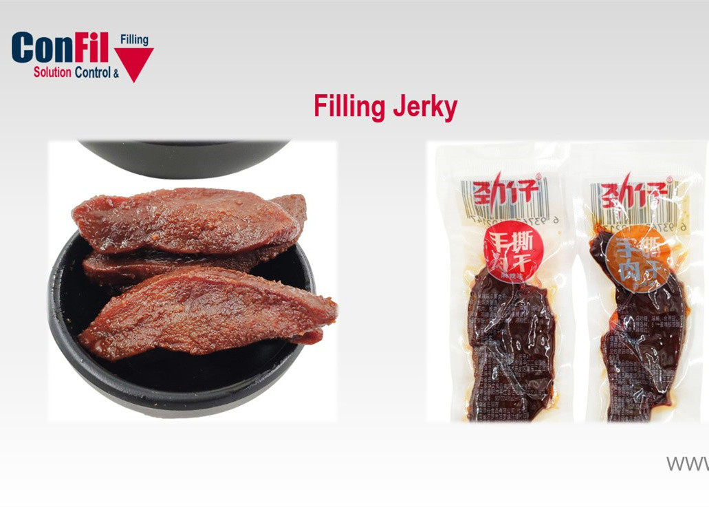 200 Gram Rotary Vacuum Packaging Machine For Jerky Marinated Food Packing Line