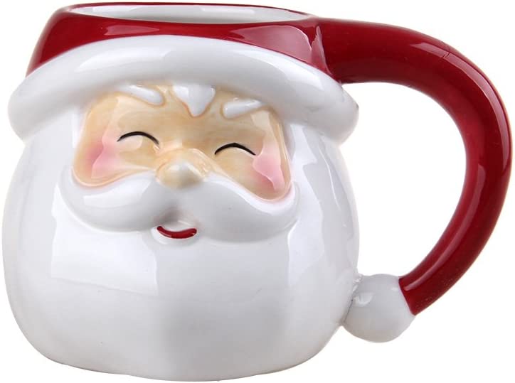 3D Santa Claus Ceramic Anniversary Gift Mug For Christmas Gift OEM