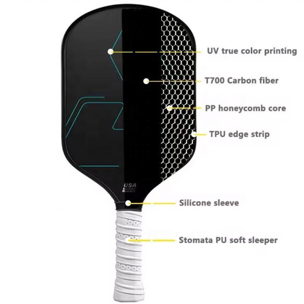 USAPA Standard Certified T700 Carbon Fiber Pickleball Paddles for Experienced