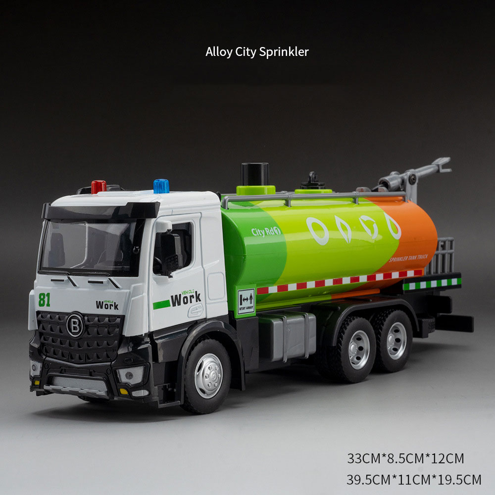 100-240V Voltage Alloy Engineering Sanitation Vehicle Model Pull Back Vehicles Toy