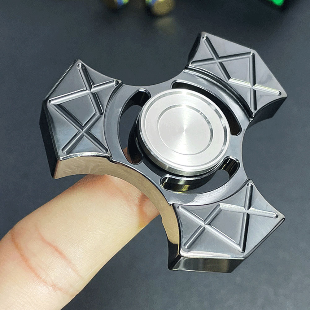 Metal Sensory Fidget Spinner Toy Tomahawk Resistance for Anxiety and Stress Relief