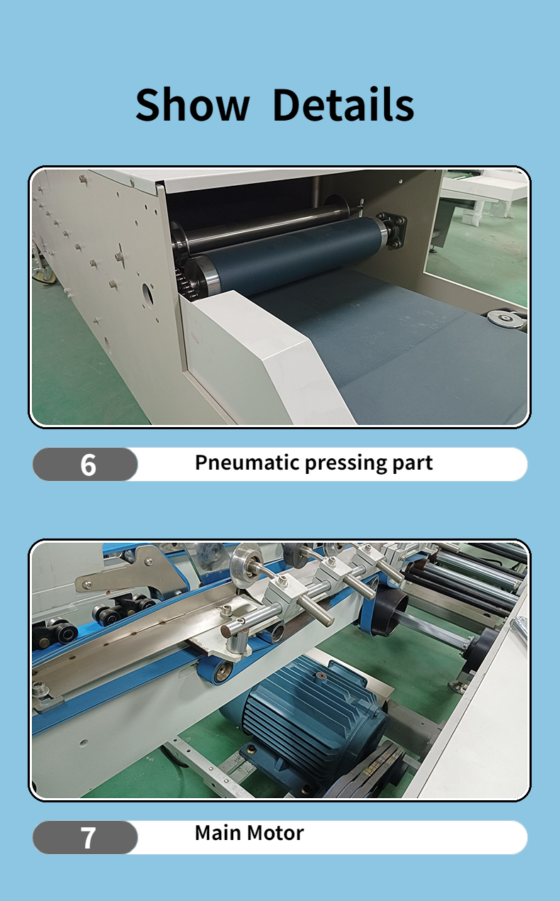 Net Weight About 1300kg CQT-800WK-2 Corrugated Carton Box Folding Machine Gluer Machine